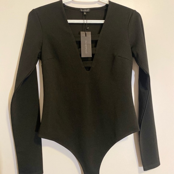 COPY - Bodysuit with deep v line - Picture 2 of 3